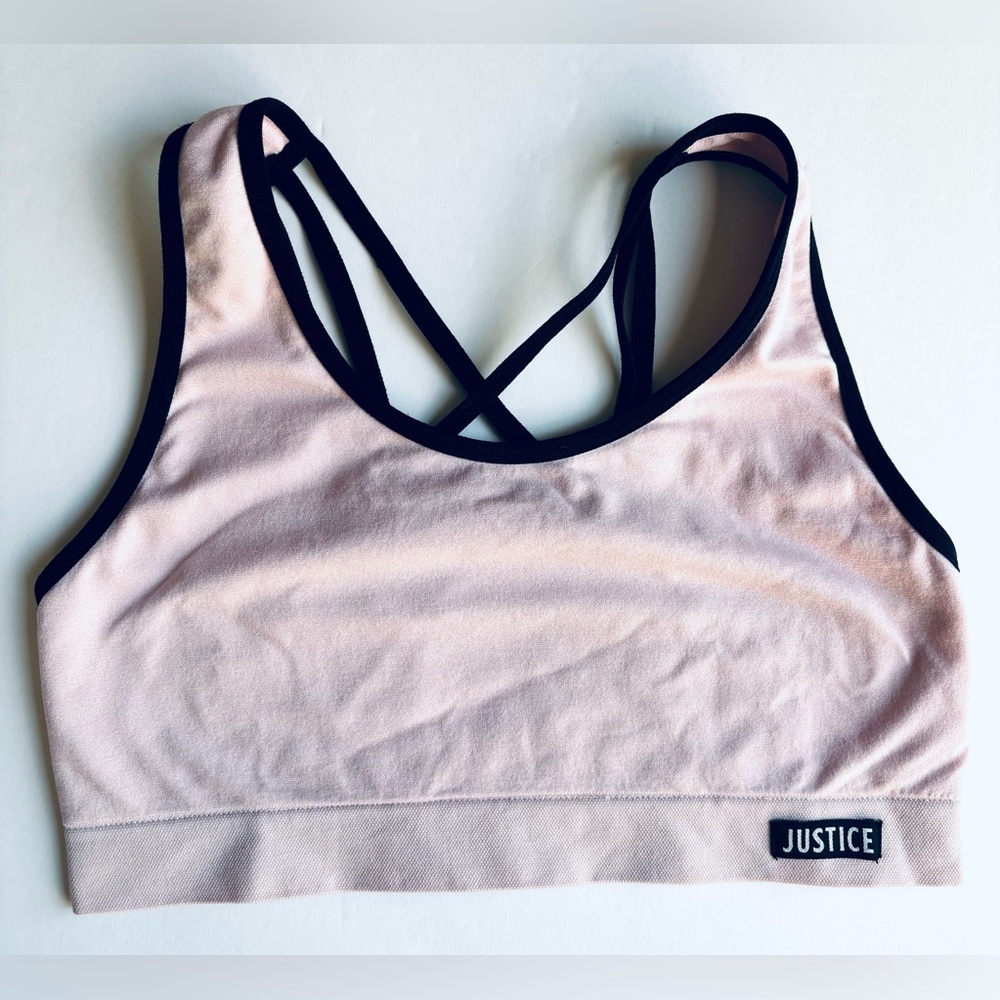 JUSTICE Youth Girls Sports bra, size 8-10, super soft